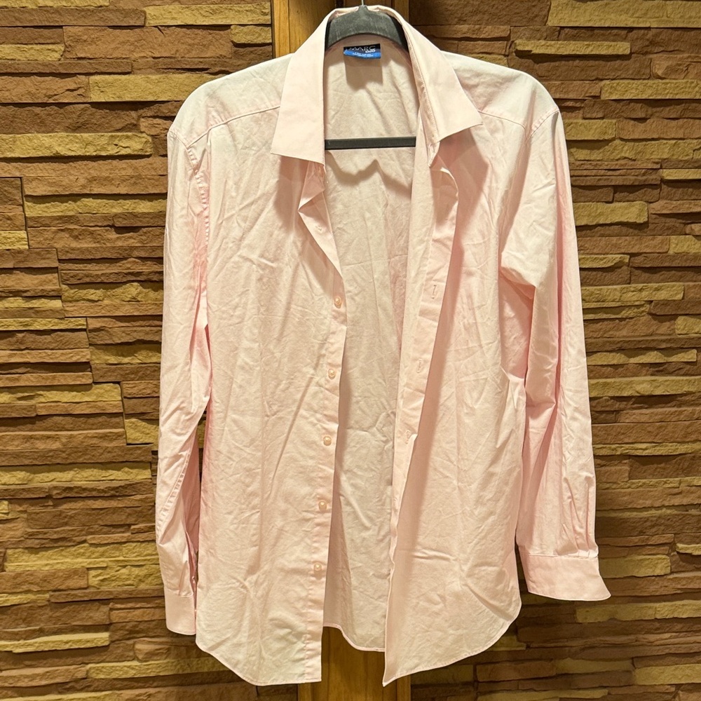 MARCO ENZO Light Pink Button-Up Shirt